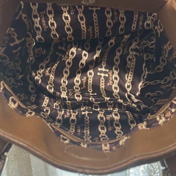 TIGNANELLO-GOLDEN BROWN ALL LEATHER/WITH SILVERTONE BUCKLES & NAME TOGGLE - Picture 8 of 10